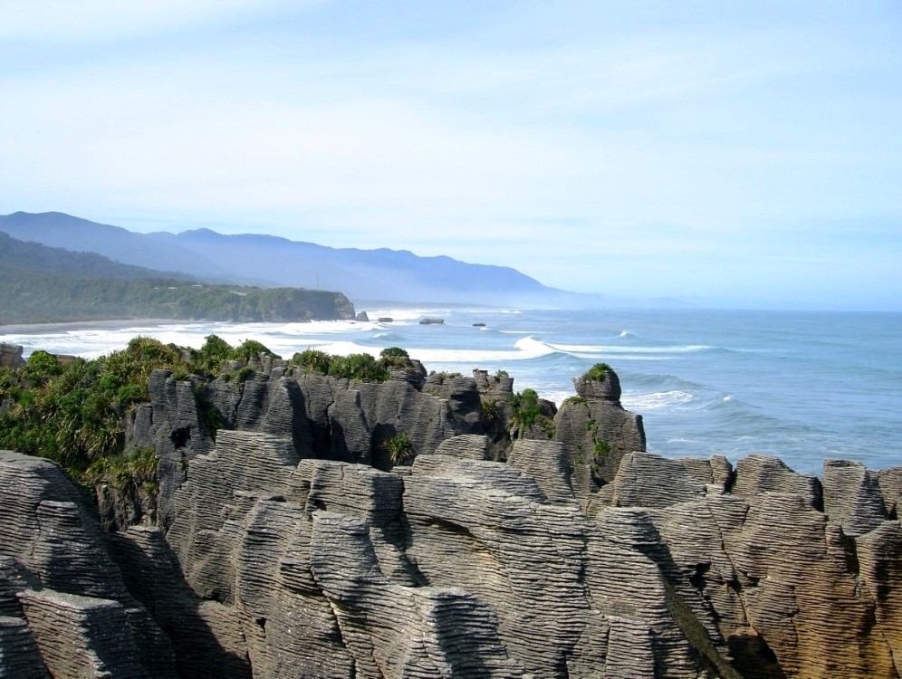 Блинчиковые скалы в Пунакайки Новая Зеландия