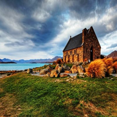 Церковь у озера Текапо Новая Зеландия