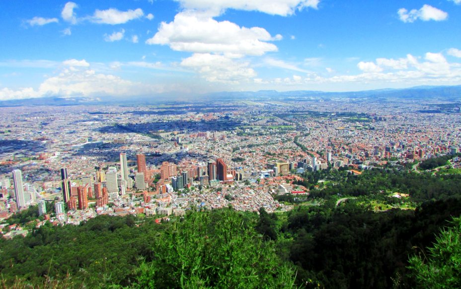 Панорама Боготы с горы Монсеррат