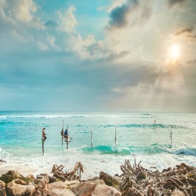 Ланкийские рыбаки Шри Ланка