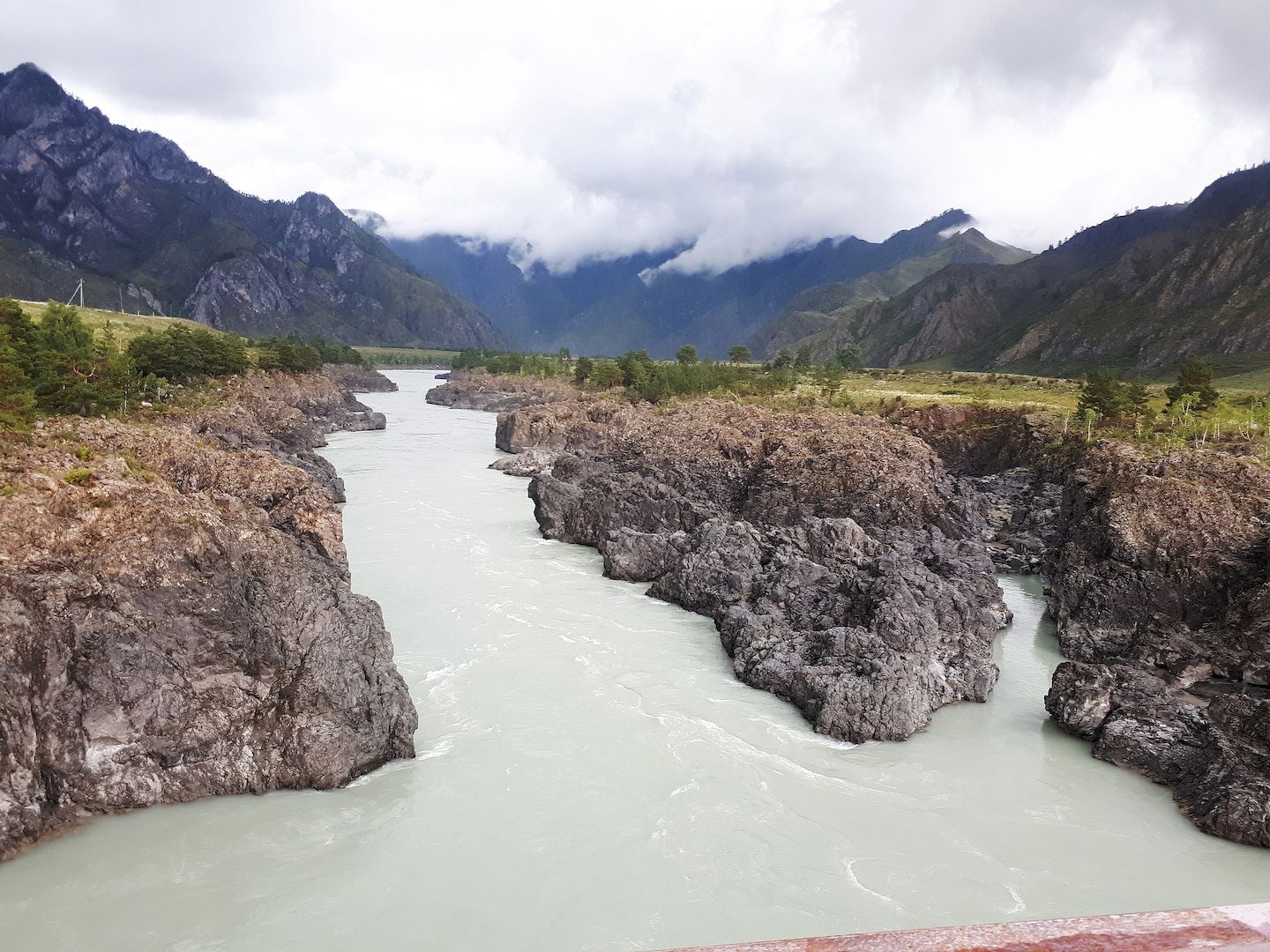 Вид с Ороктойского моста Чемал Алтай
