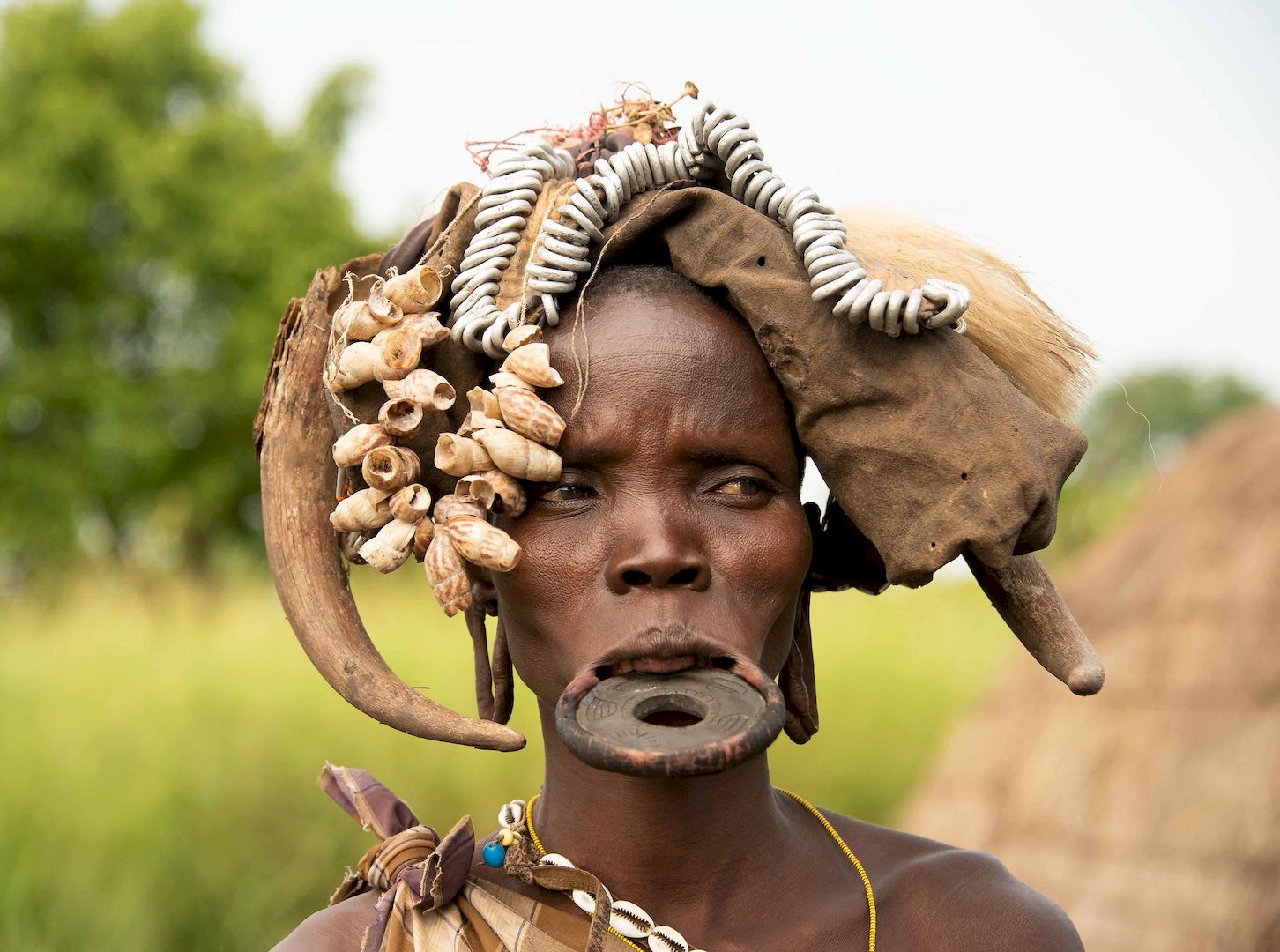 Бабушка из племени Мурси Джинка Эфиопия