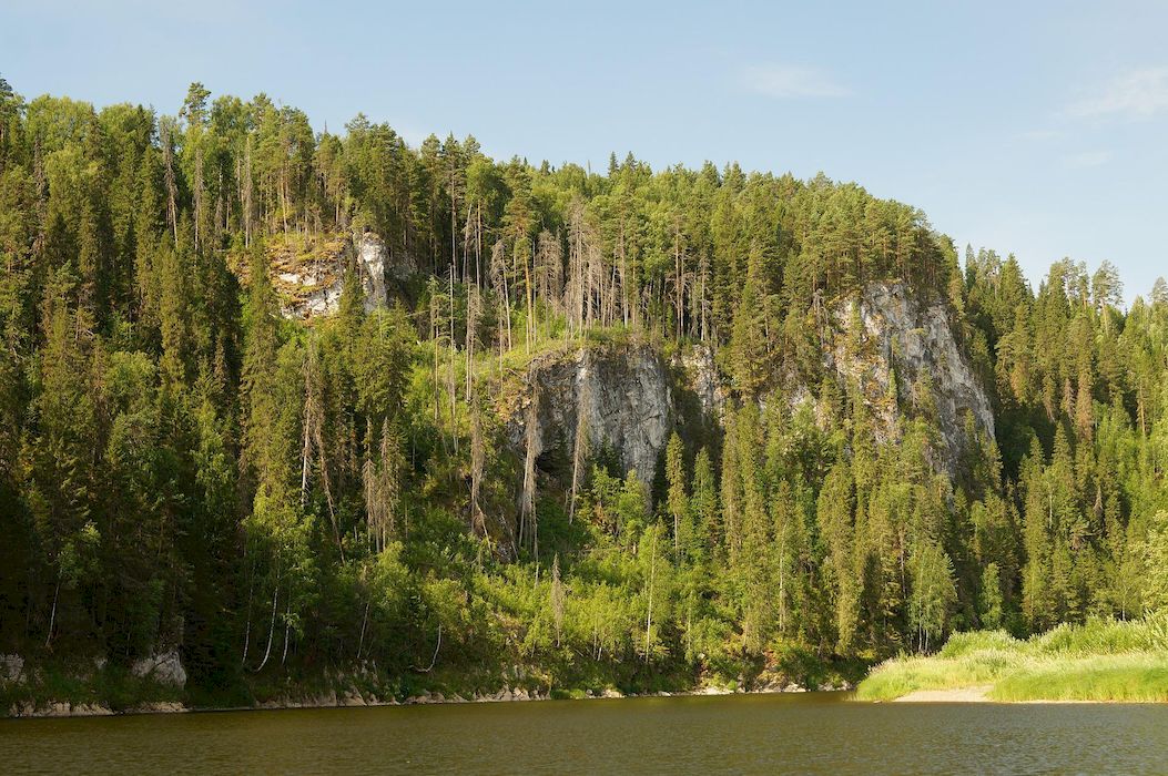 Скалистые берега реки Урал