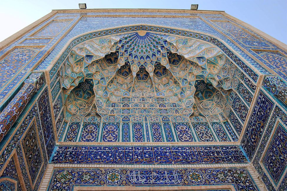 Входной портал мавзолея Гур Эмир Самарканд Узбекистан