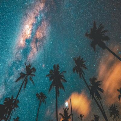 Звездное небо над Индийским океаном Мальдивы