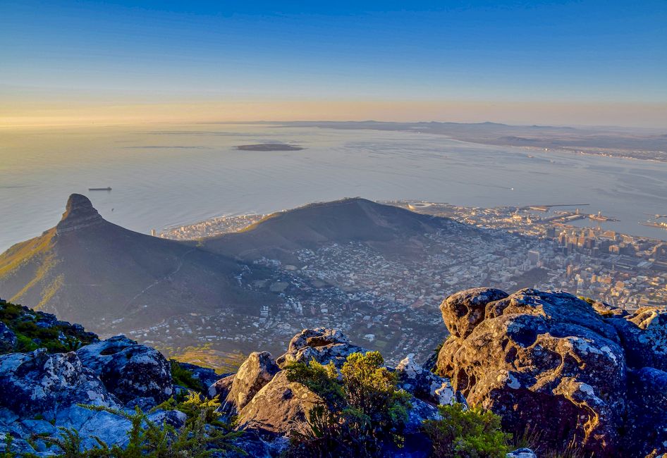 Вид на Кейптаун со Столовой горы ЮАР