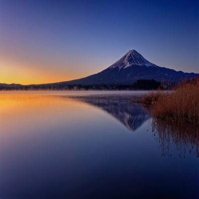 Озеро Кавагутико и гора Фудзи Япония