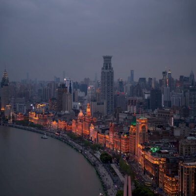 Набережная Вайтань в Шанхае Китай