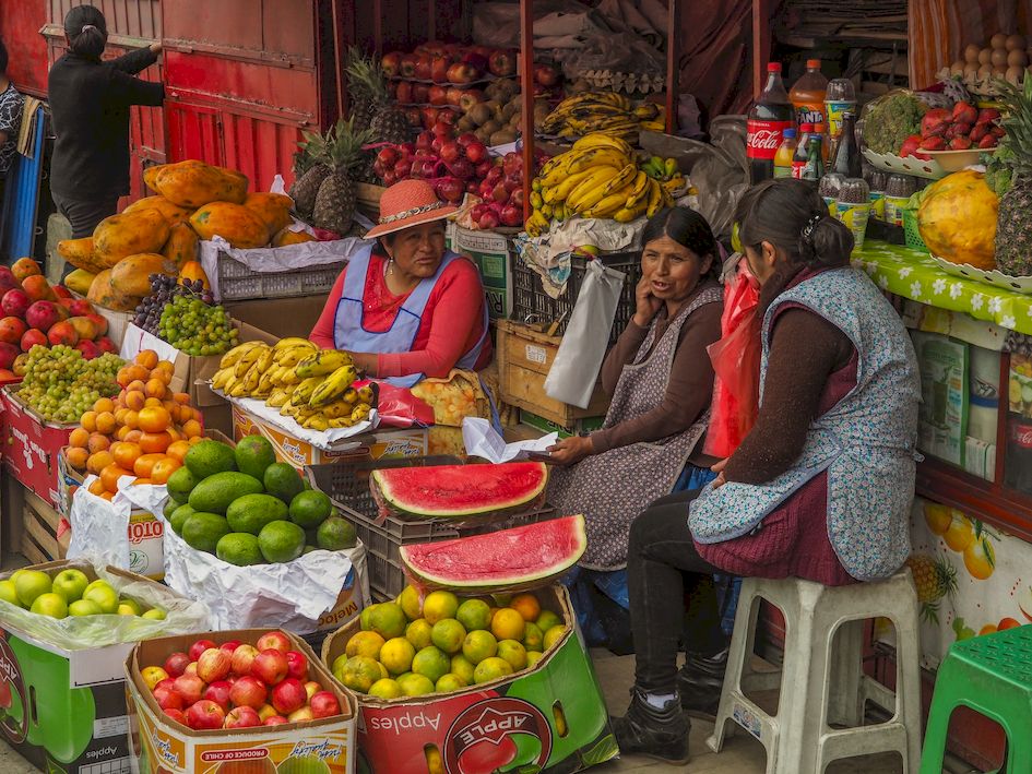 Рынок в Ла-Пасе Боливия