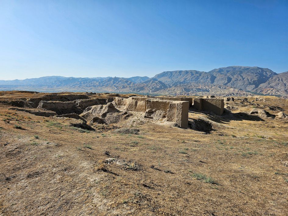 Руины согдийского городища в Пенджикенте Таджикистан